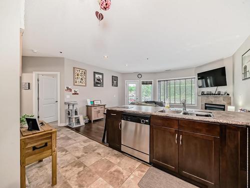 216 35 Sturgeon Road, St. Albert, AB - Indoor Photo Showing Kitchen With Double Sink