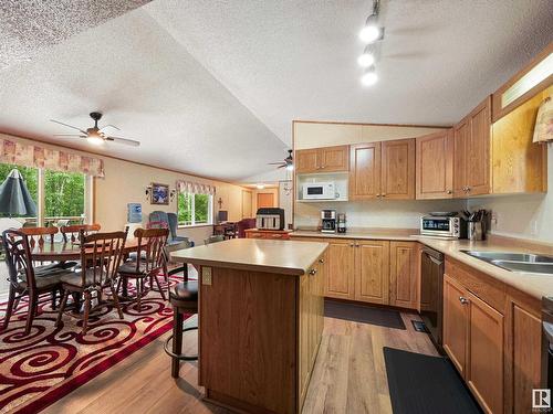 49 Neilson Dr., Rural Athabasca County, AB - Indoor Photo Showing Kitchen With Double Sink