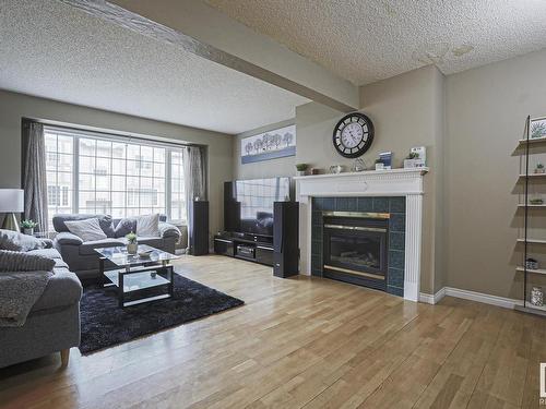 17634 96 Avenue, Edmonton, AB - Indoor Photo Showing Living Room With Fireplace