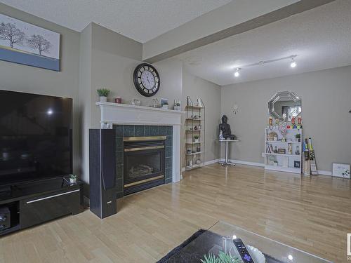 17634 96 Avenue, Edmonton, AB - Indoor Photo Showing Living Room With Fireplace