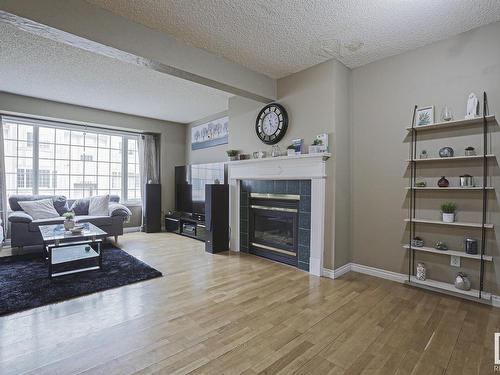 17634 96 Avenue, Edmonton, AB - Indoor Photo Showing Living Room With Fireplace