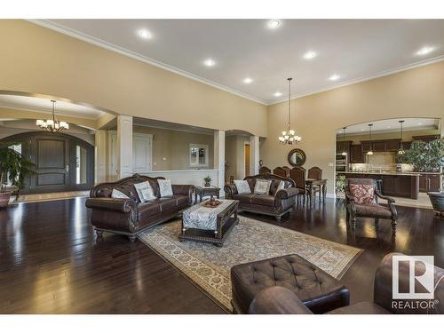 80 Riverstone Close, Rural Sturgeon County, AB - Indoor Photo Showing Living Room