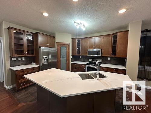 8747- 83 Avenue Nw, Edmonton, AB - Indoor Photo Showing Kitchen With Double Sink