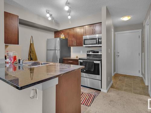 106 3211 James Mowatt Trail, Edmonton, AB - Indoor Photo Showing Kitchen With Stainless Steel Kitchen With Double Sink