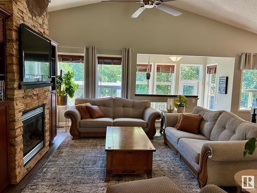 16281 141 Street, Edmonton, AB - Indoor Photo Showing Living Room With Fireplace