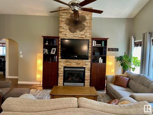 16281 141 Street, Edmonton, AB - Indoor Photo Showing Living Room With Fireplace