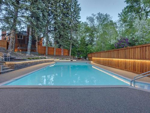 3 Valleyview Crescent, Edmonton, AB - Outdoor With In Ground Pool With Backyard