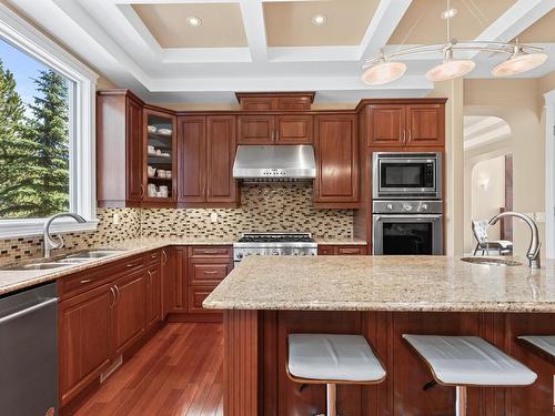 84 Wize Court, Edmonton, AB - Indoor Photo Showing Kitchen With Double Sink With Upgraded Kitchen