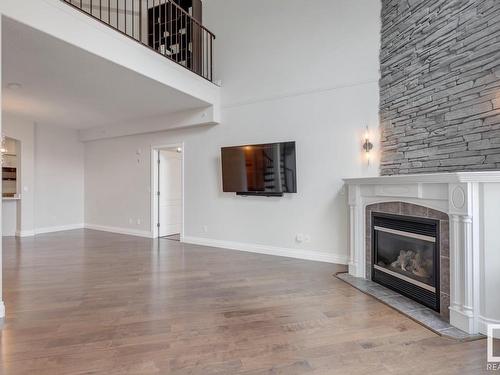 501 10178 117 Street, Edmonton, AB - Indoor Photo Showing Living Room With Fireplace