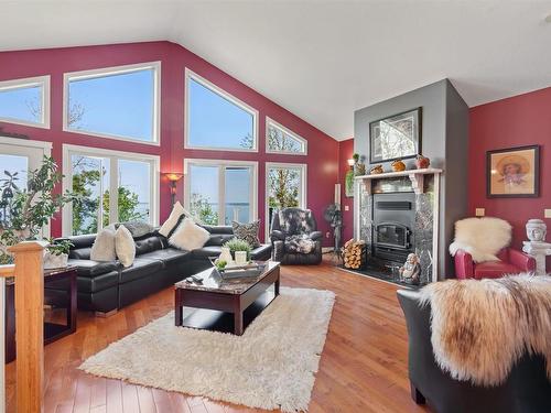 14 65308 Rge Rd 432, Rural Bonnyville M.D., AB - Indoor Photo Showing Living Room With Fireplace