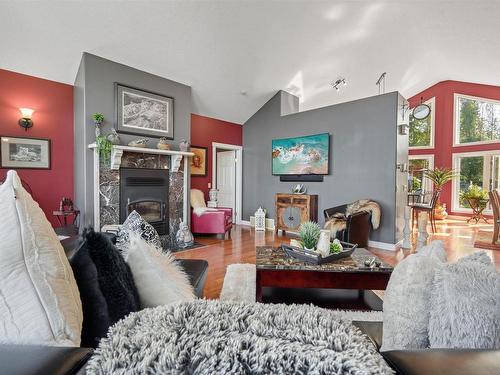 14 65308 Rge Rd 432, Rural Bonnyville M.D., AB - Indoor Photo Showing Living Room With Fireplace