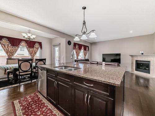 3342 18A Avenue, Edmonton, AB - Indoor Photo Showing Other Room With Fireplace