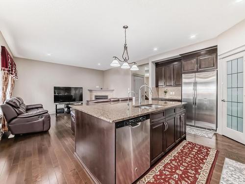 3342 18A Avenue, Edmonton, AB - Indoor Photo Showing Kitchen With Double Sink With Upgraded Kitchen