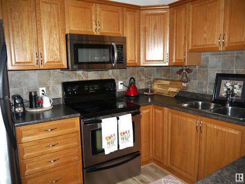 309 8931 156 Street Nw, Edmonton, AB - Indoor Photo Showing Kitchen With Double Sink