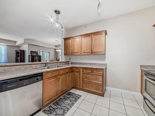 313 9739 92 Street, Edmonton, AB - Indoor Photo Showing Kitchen With Double Sink