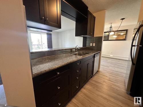 446 10636 120 Street, Edmonton, AB - Indoor Photo Showing Kitchen With Double Sink