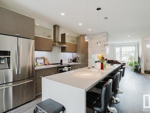 8716 150 Street, Edmonton, AB - Indoor Photo Showing Kitchen With Upgraded Kitchen