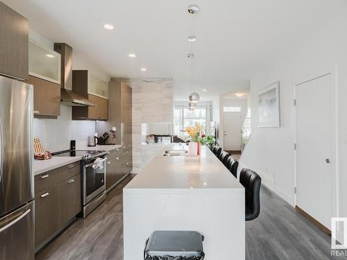 8716 150 Street, Edmonton, AB - Indoor Photo Showing Kitchen With Upgraded Kitchen