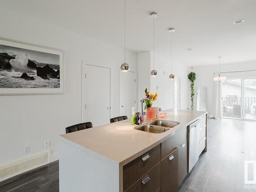 8716 150 Street, Edmonton, AB - Indoor Photo Showing Kitchen With Double Sink With Upgraded Kitchen