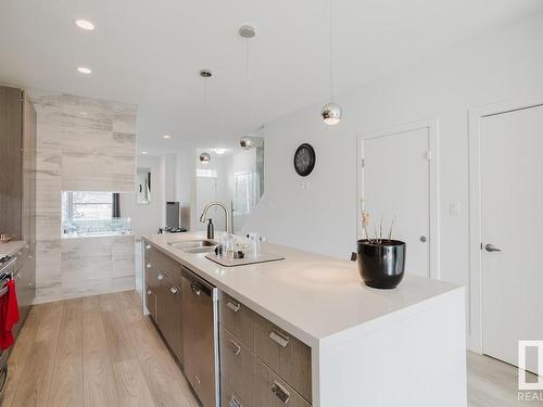 8720 150 Street, Edmonton, AB - Indoor Photo Showing Kitchen With Double Sink