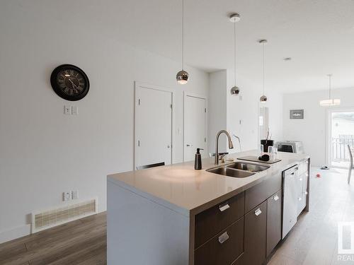 8720 150 Street, Edmonton, AB - Indoor Photo Showing Kitchen With Double Sink With Upgraded Kitchen