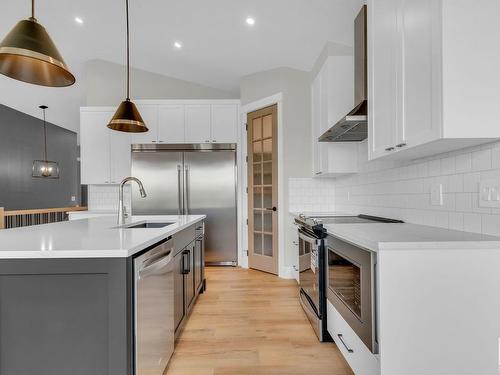 9843 223 Street, Edmonton, AB - Indoor Photo Showing Kitchen With Upgraded Kitchen