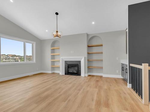 9843 223 Street, Edmonton, AB - Indoor Photo Showing Living Room With Fireplace