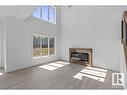 81 Silverstone Drive, Stony Plain, AB  - Indoor Photo Showing Living Room With Fireplace 