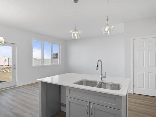 4682 177 Avenue, Edmonton, AB - Indoor Photo Showing Kitchen With Double Sink