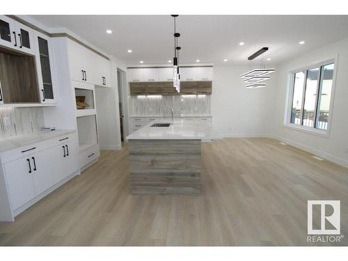 17128 2 Street, Edmonton, AB - Indoor Photo Showing Kitchen With Upgraded Kitchen