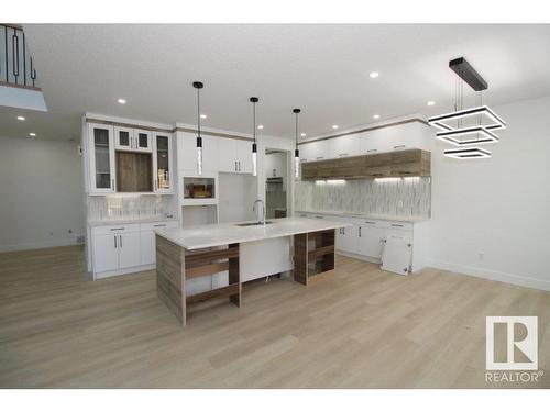 17128 2 Street, Edmonton, AB - Indoor Photo Showing Kitchen With Upgraded Kitchen