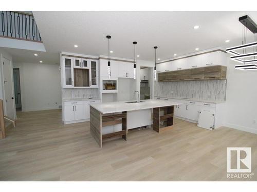 17128 2 Street, Edmonton, AB - Indoor Photo Showing Kitchen With Upgraded Kitchen