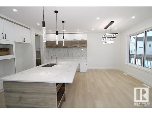 17128 2 Street, Edmonton, AB - Indoor Photo Showing Kitchen With Upgraded Kitchen