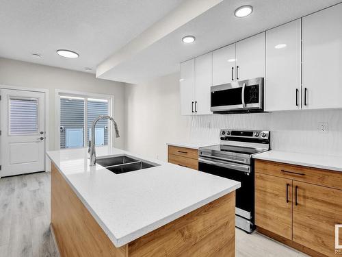 12740 130 Street, Edmonton, AB - Indoor Photo Showing Kitchen With Double Sink With Upgraded Kitchen