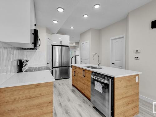 12740 130 Street, Edmonton, AB - Indoor Photo Showing Kitchen With Double Sink