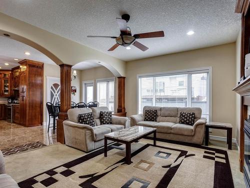 1519 68 Street, Edmonton, AB - Indoor Photo Showing Living Room With Fireplace