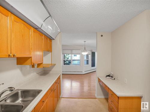 409 17519 98A Avenue, Edmonton, AB - Indoor Photo Showing Kitchen With Double Sink