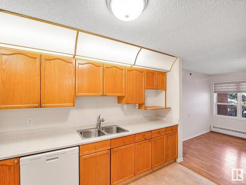 409 17519 98A Avenue, Edmonton, AB - Indoor Photo Showing Kitchen With Double Sink