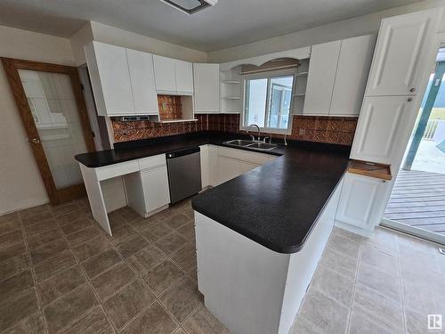 6531 Hwy 616, Rural Brazeau County, AB - Indoor Photo Showing Kitchen With Double Sink