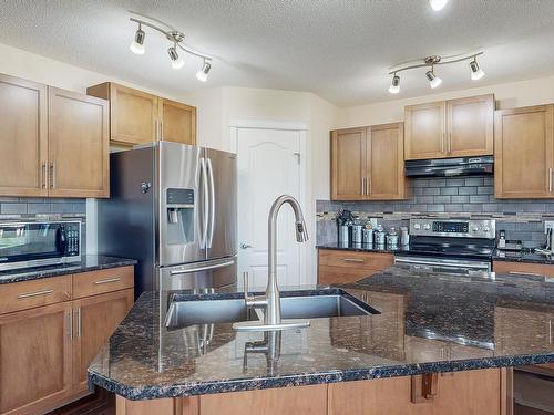 3204 17B Avenue Nw, Edmonton, AB - Indoor Photo Showing Kitchen With Double Sink With Upgraded Kitchen