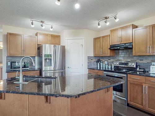 3204 17B Avenue Nw, Edmonton, AB - Indoor Photo Showing Kitchen With Double Sink