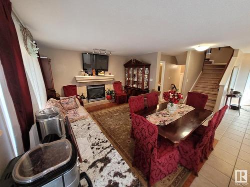 4201 Hees Court Court, Athabasca Town, AB - Indoor With Fireplace