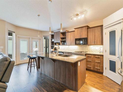 21108 92B Avenue Nw, Edmonton, AB - Indoor Photo Showing Kitchen With Double Sink With Upgraded Kitchen