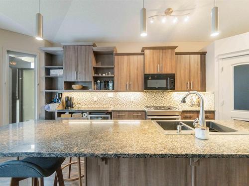 21108 92B Avenue Nw, Edmonton, AB - Indoor Photo Showing Kitchen With Double Sink With Upgraded Kitchen