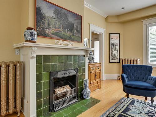 10347 Villa Avenue, Edmonton, AB - Indoor With Fireplace