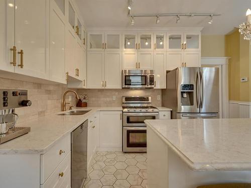 10347 Villa Avenue, Edmonton, AB - Indoor Photo Showing Kitchen With Double Sink With Upgraded Kitchen