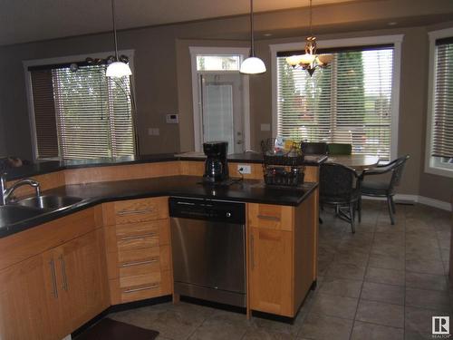 26 Whitetail Crescent, Mundare, AB - Indoor Photo Showing Kitchen With Double Sink