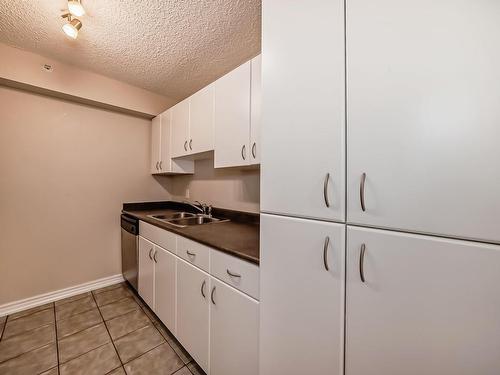 1703 10303 105 Street, Edmonton, AB - Indoor Photo Showing Kitchen With Double Sink