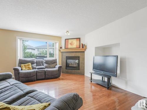 14612 137 Street, Edmonton, AB - Indoor Photo Showing Living Room With Fireplace