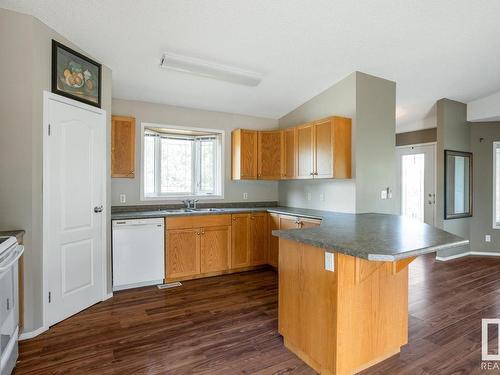 23363 Twp Rd 502, Rural Leduc County, AB - Indoor Photo Showing Kitchen With Double Sink